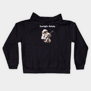 Astronaut playing guitar in space Kids Hoodie